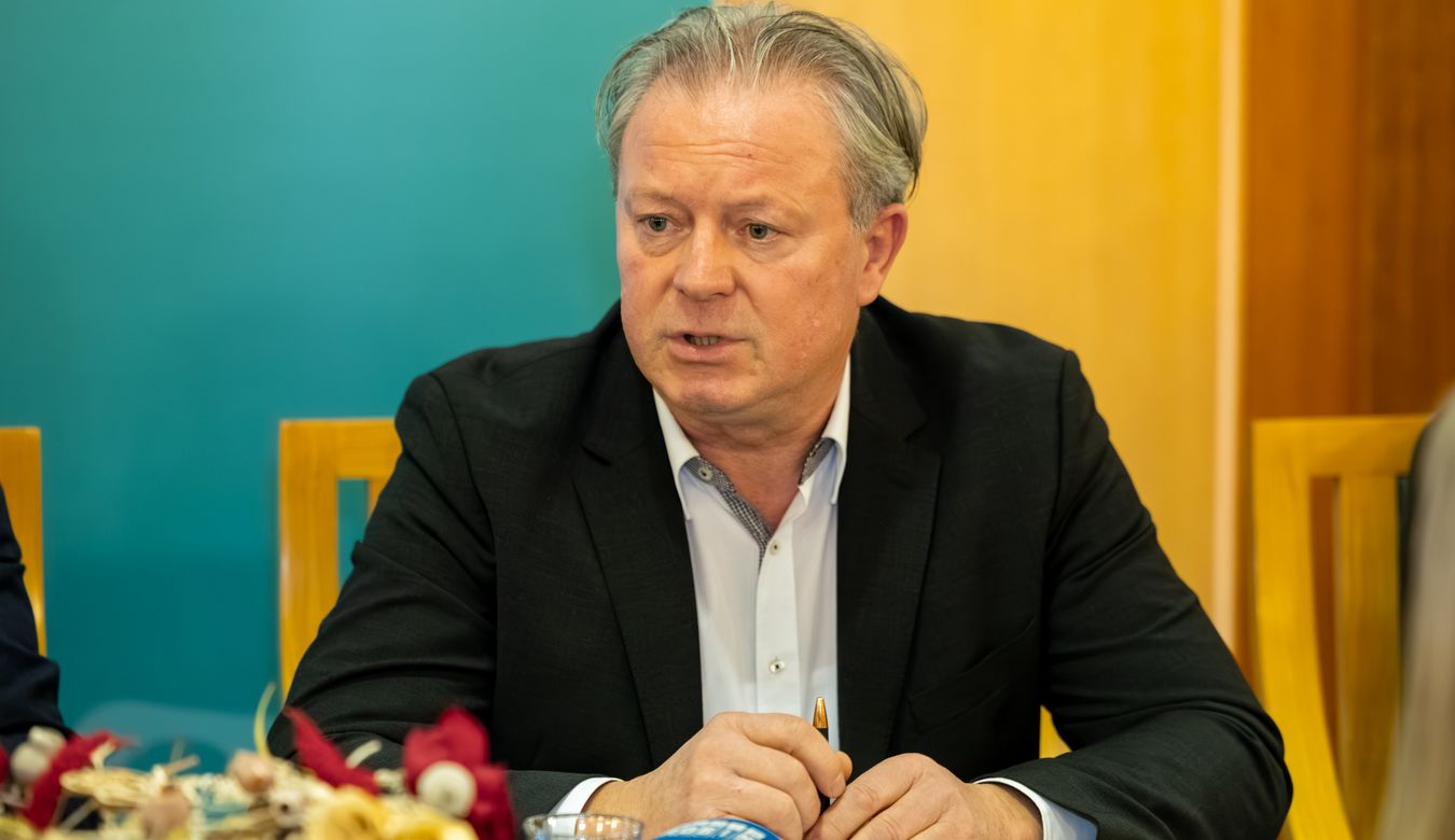 Govornik na novinarski konferenci Marko Tribušon, podžupan Mestne občine Nova Gorica