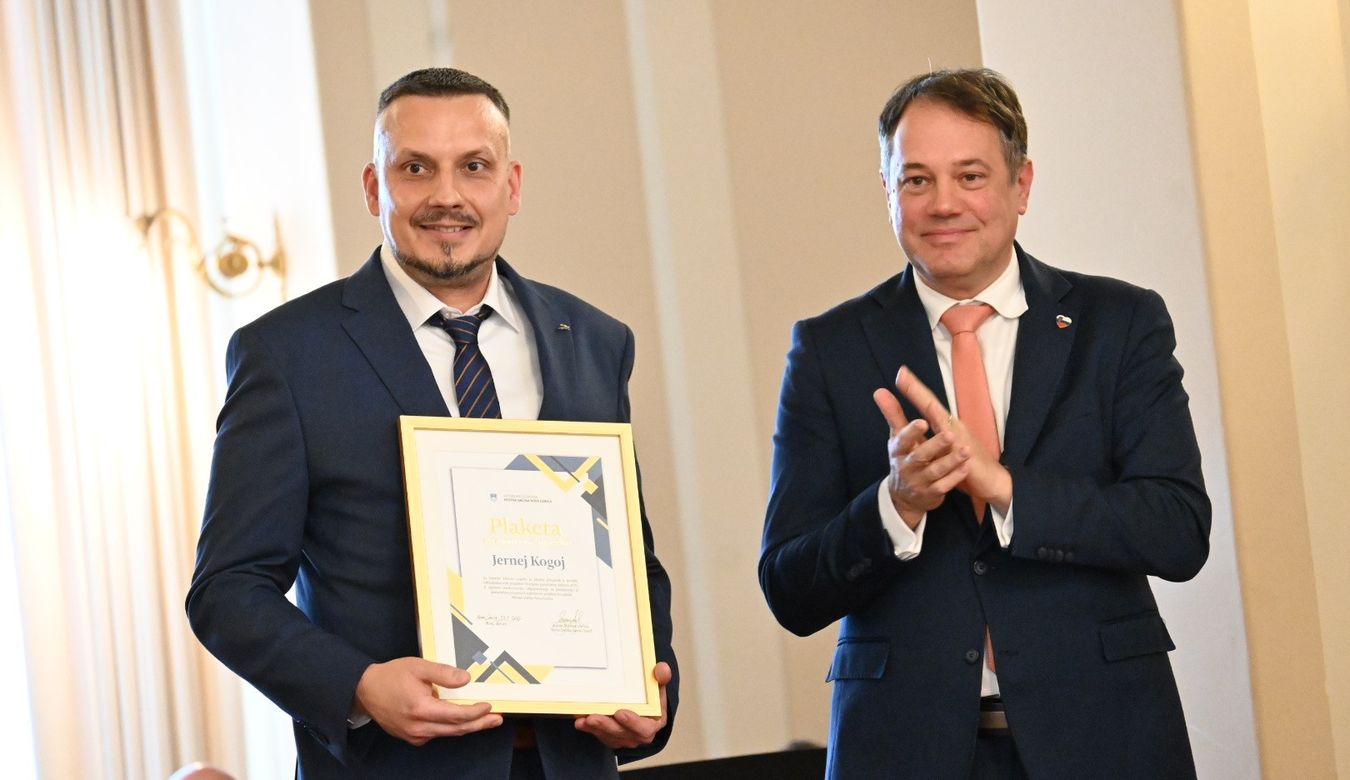 Jernej Kogoj ob prejemu plakete