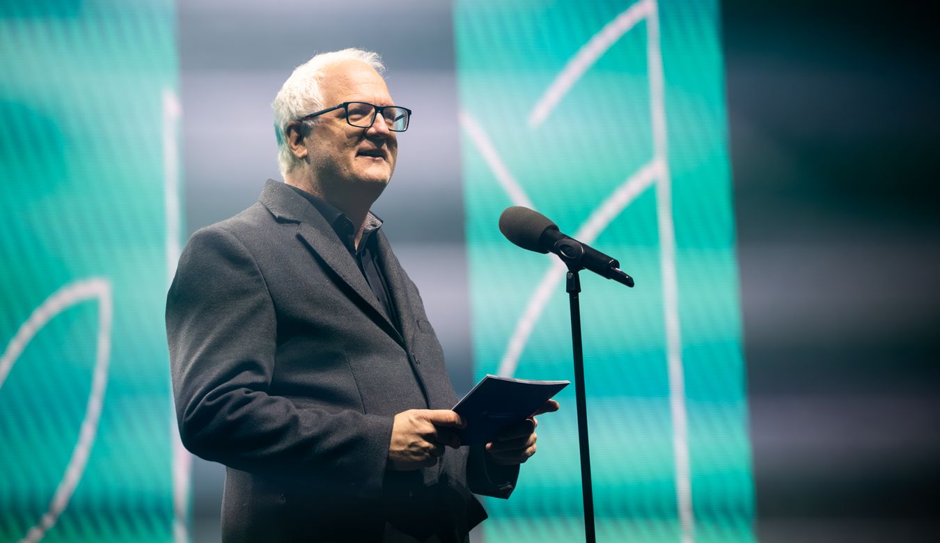 Govornik na zaključni slovesnosti, državni sekretar na Ministrstvu za kulturo Marko Rusjan