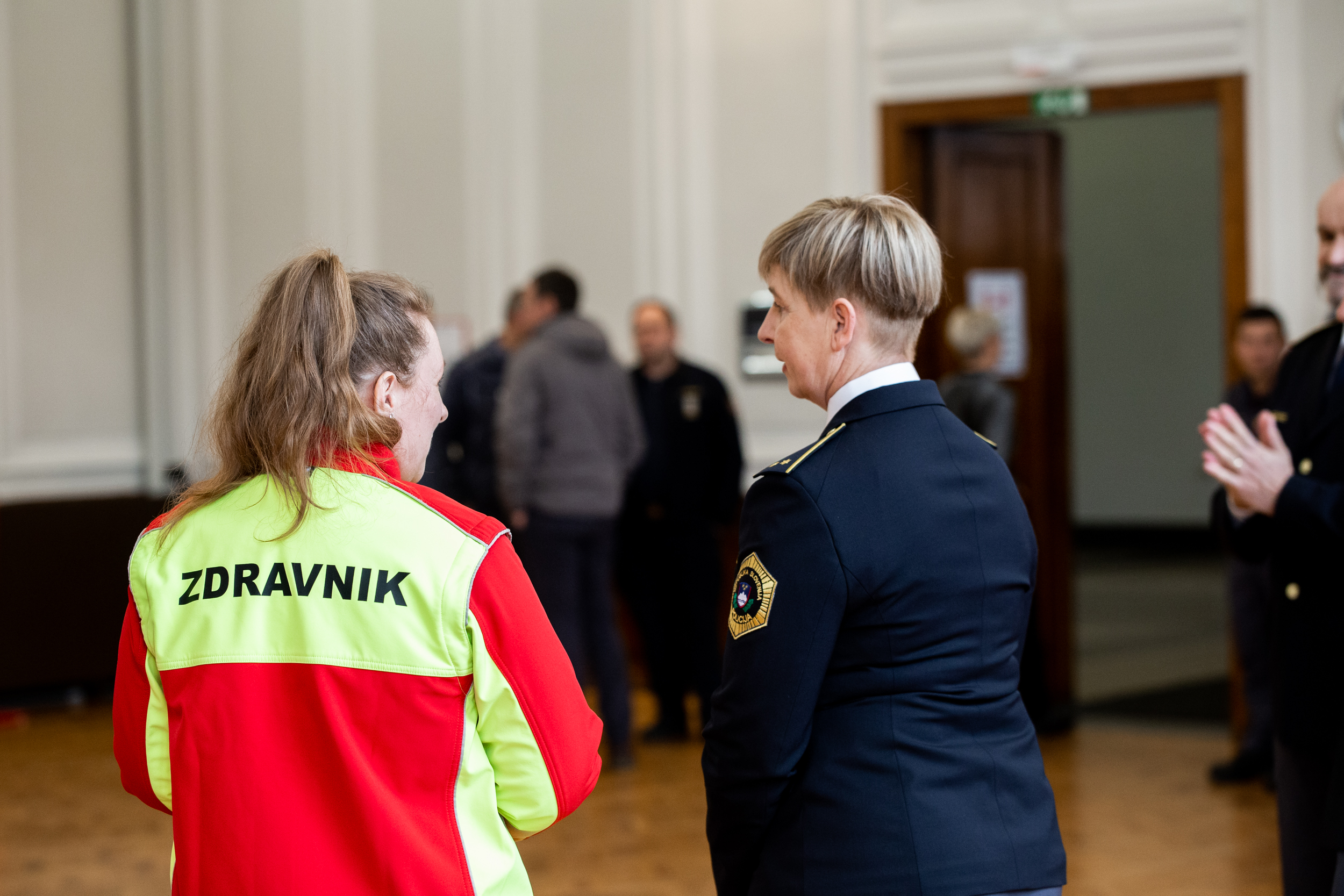 Udeleženki sprejema pri novogoriškem županu ob dnevu civilne zaščite