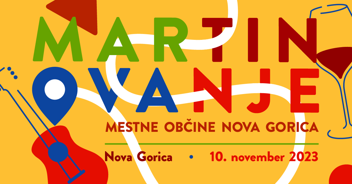 Plakat, na katerem so podatki o martinovanju v Novi Gorici