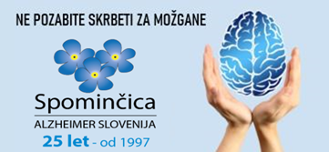 Logotip društva Spominčica ob 25. obletnici